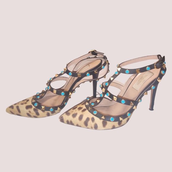 Valentino Garavani Rockstud Leopard Stilettos !!! - Picture 6 of 11